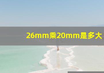 26mm乘20mm是多大