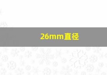 26mm直径