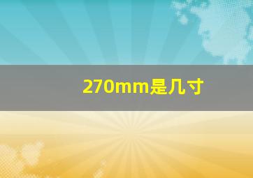 270mm是几寸