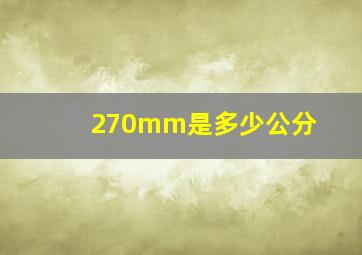 270mm是多少公分