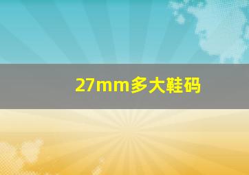 27mm多大鞋码