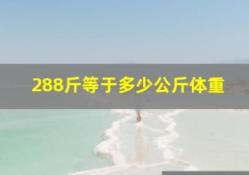 288斤等于多少公斤体重