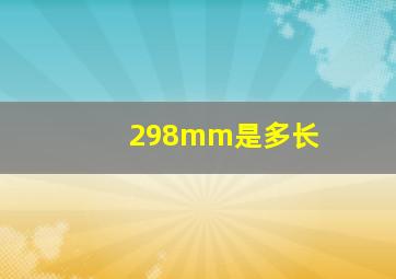 298mm是多长