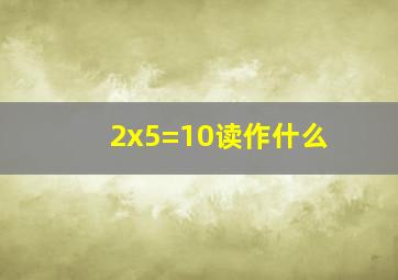 2x5=10读作什么