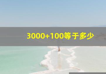 3000+100等于多少