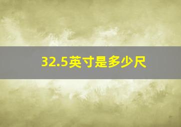 32.5英寸是多少尺