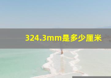 324.3mm是多少厘米