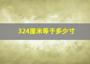 324厘米等于多少寸