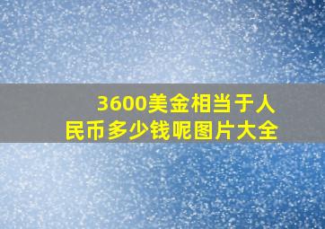 3600美金相当于人民币多少钱呢图片大全