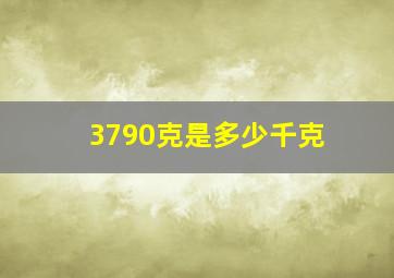 3790克是多少千克