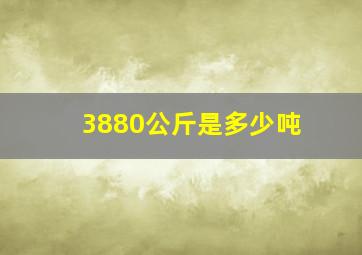 3880公斤是多少吨