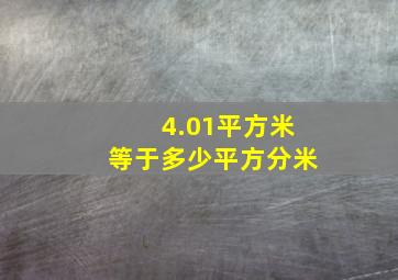 4.01平方米等于多少平方分米