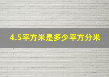 4.5平方米是多少平方分米