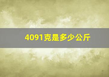 4091克是多少公斤