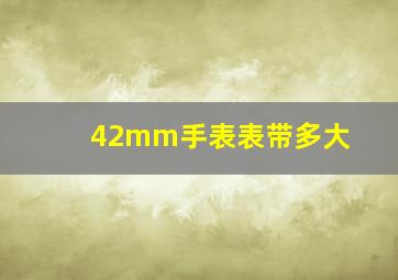 42mm手表表带多大