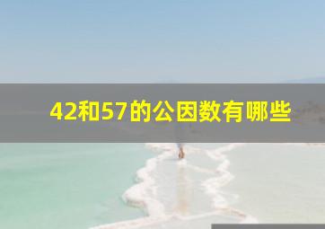 42和57的公因数有哪些