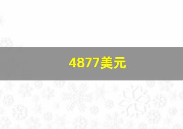 4877美元