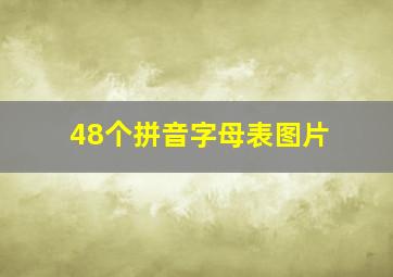 48个拼音字母表图片