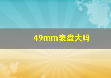 49mm表盘大吗