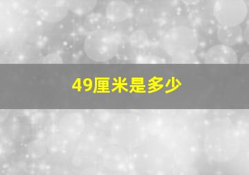 49厘米是多少