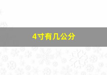 4寸有几公分