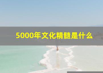 5000年文化精髓是什么