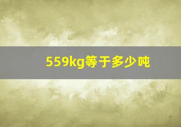 559kg等于多少吨