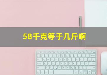 58千克等于几斤啊