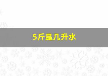 5斤是几升水