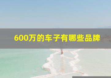 600万的车子有哪些品牌