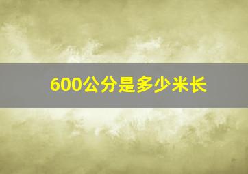 600公分是多少米长