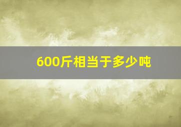 600斤相当于多少吨