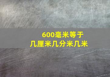 600毫米等于几厘米几分米几米