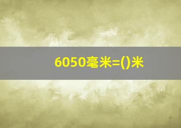 6050毫米=()米