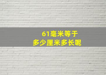 61毫米等于多少厘米多长呢