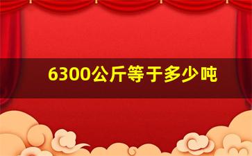 6300公斤等于多少吨