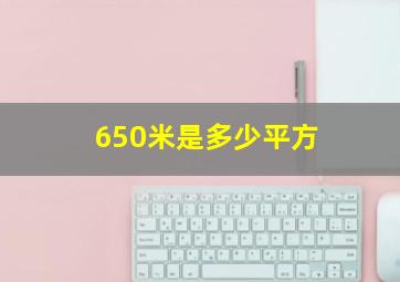 650米是多少平方