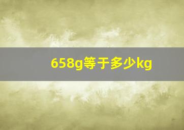 658g等于多少kg