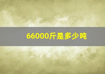 66000斤是多少吨