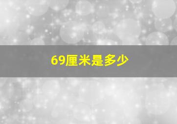 69厘米是多少