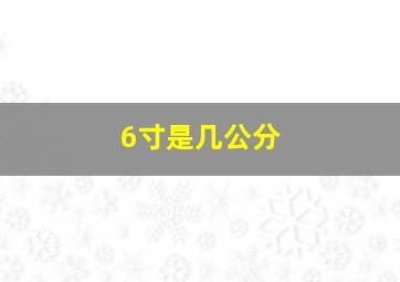 6寸是几公分