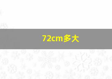 72cm多大