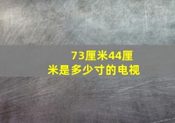 73厘米44厘米是多少寸的电视