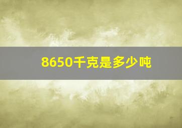 8650千克是多少吨