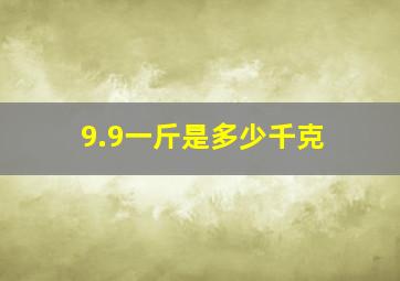 9.9一斤是多少千克