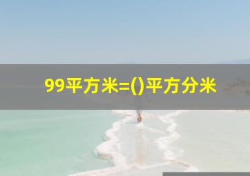 99平方米=()平方分米