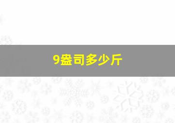 9盎司多少斤