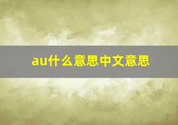 au什么意思中文意思