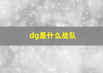 dg是什么战队