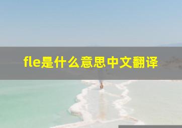 fle是什么意思中文翻译